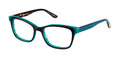 NEW GX By Gwen Sizetefani GX002 Navy on Green Eyeglasses 50mm with GX Case