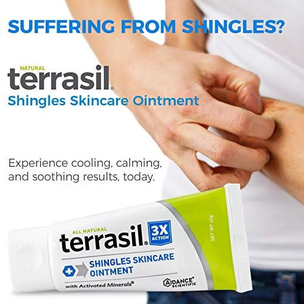 Sizehingles Treatment Cream - 3X Triple Action Patented Natural Formula for Herpes Zoster Outbreaks Causing Painful Rash and Nerve Pain by Terrasil - 45gm Tube 2-Pack