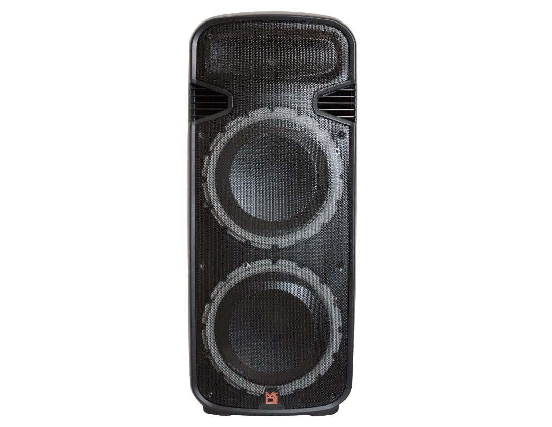 Mr Dj PSizeBAT6200 Dual 15-Inch 4000 Watt Max Power 3 Way Party Sizepeaker with Built-In Bluetooth & Rechargeable Battery