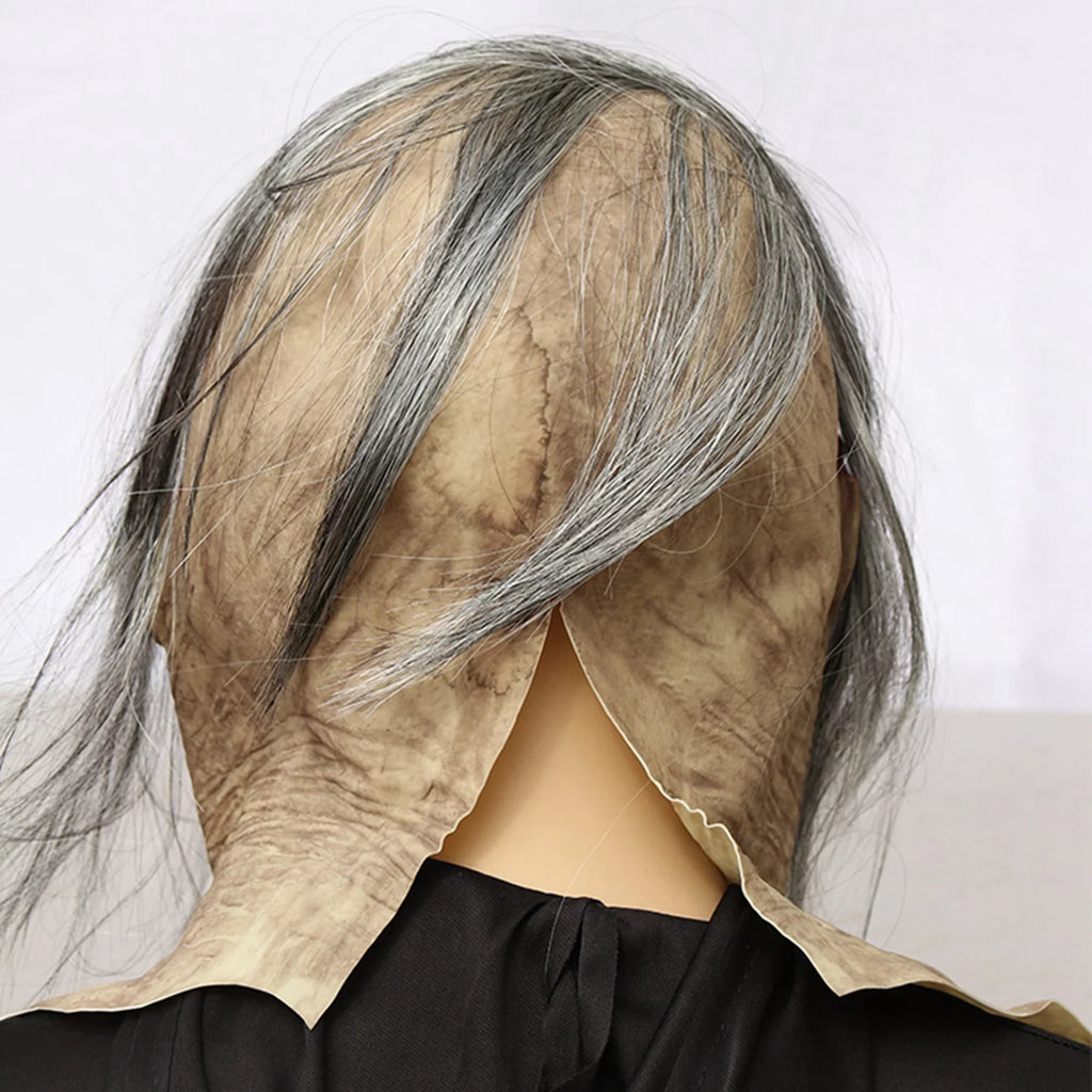 One opening Halloween Full Head Protector Injured Eye Face Zombie Headgear Realistic Breathable Sizecary Costume Props