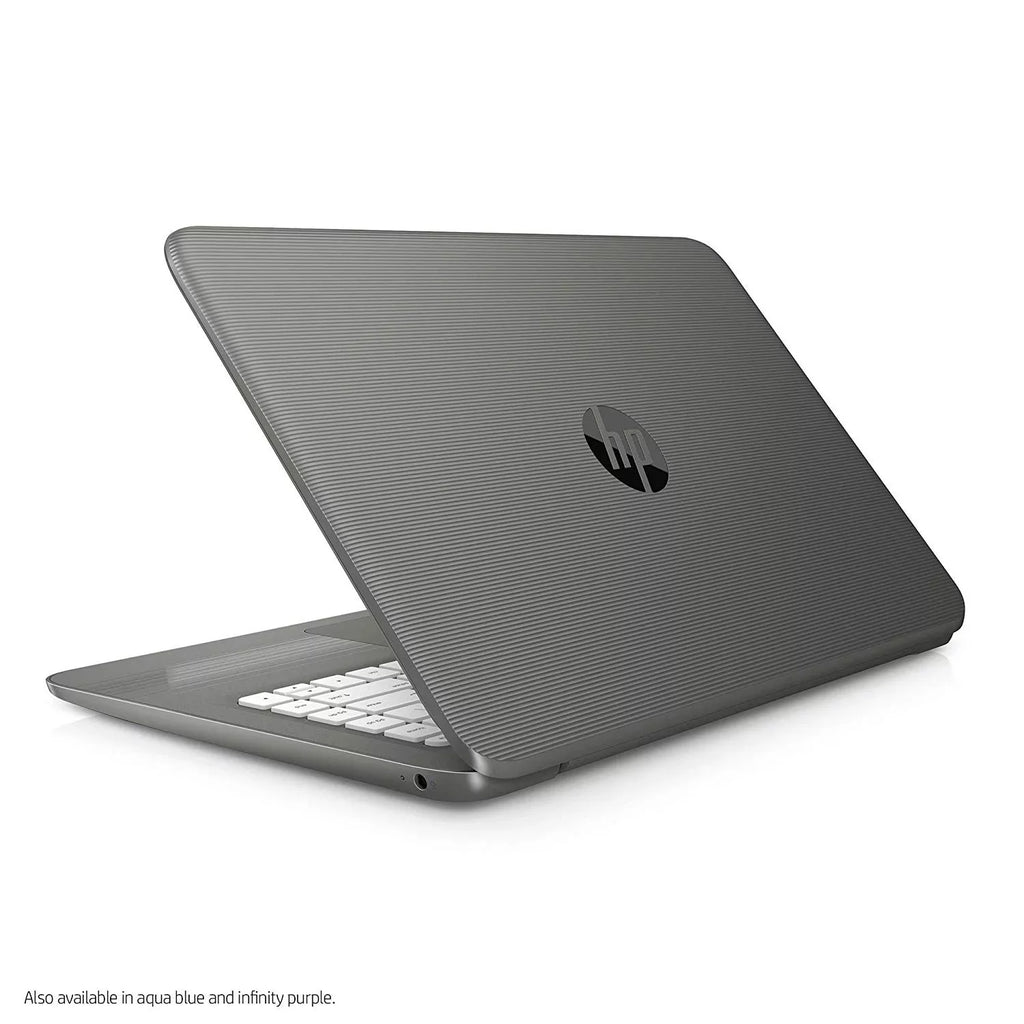 HP Sizetream 14-cb030nr - Celeron N3060 / 1.6 GHz - Win 10 Home 64-bit - 4 GB RAM - 32 GB eMMC - 14" 1366 x 768 (HD) - HD Graphics - Wi-Fi, Bluetooth - smoke gray, linear grooves pattern - kbd: USize