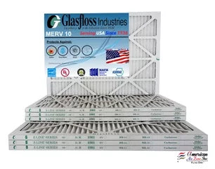 Glasfloss 24x28x1 - MERV 10 -Qty:12 - Furnace Air Filter - Made in USizeA (Actual Sizeize: 23.5 x 27.5x7/8 inch)
