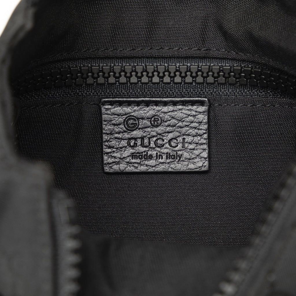 Pre-Owned Authenticated Gucci GG Web Crossbody Nylon Fabric Black Crossbody Bag Unisex (Good)