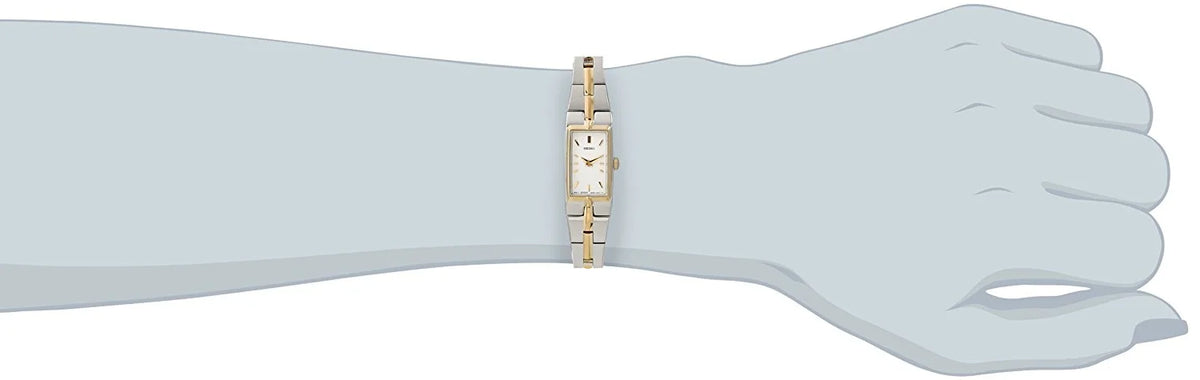 Sizeeiko Women's Ladies' Bracelet Watch - Gold & Sizetainless - Ivory Dial - SizeZZC40