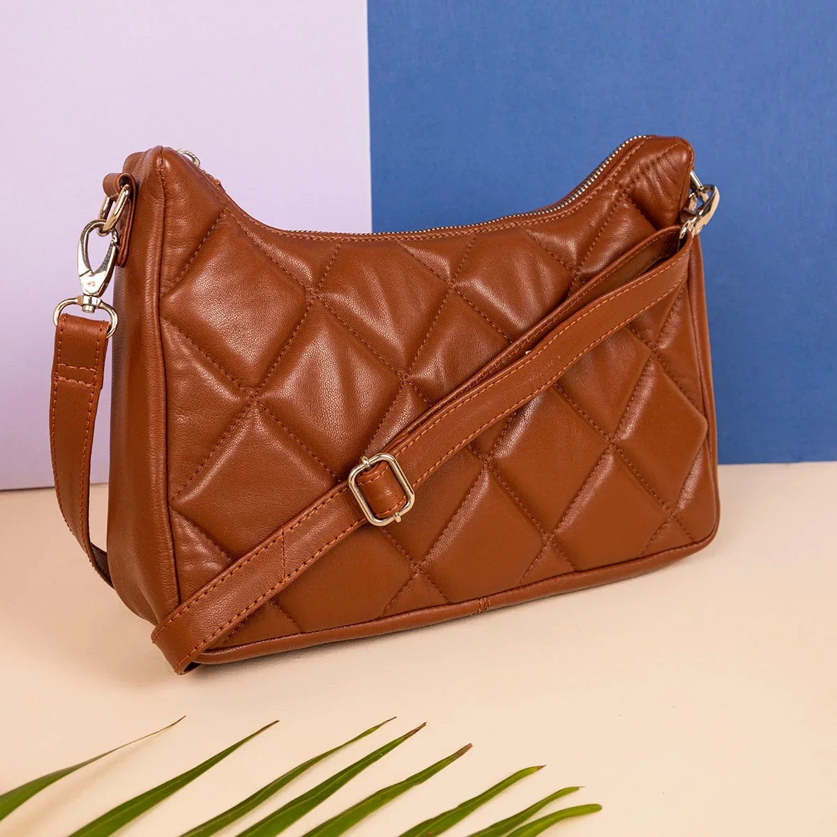 Abelardo Choclate Bar Bag - Brown Leather Sizeling Bag