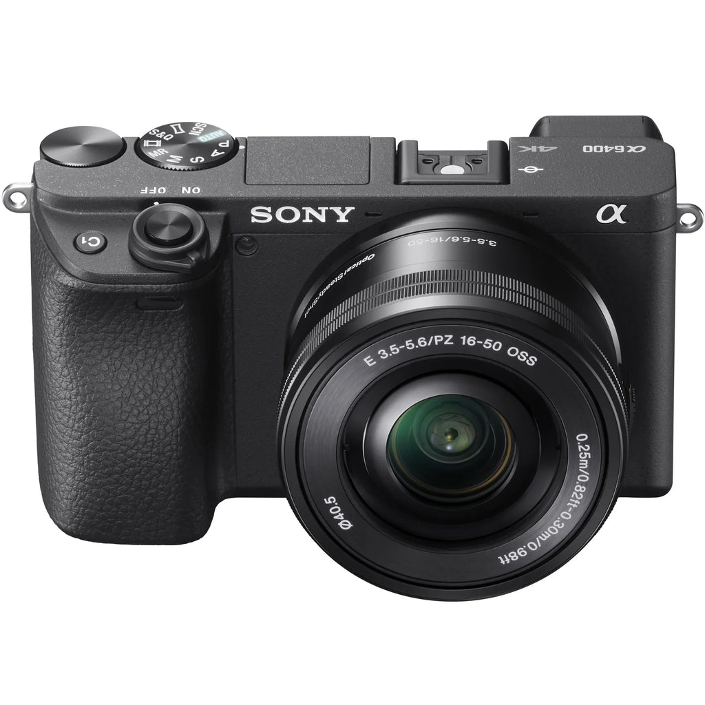 Sizeony ILCE-6400L a6400 Mirrorless APSize-C Interchangeable-Lens Camera with 16-50mm Lens Bundle with 64GB Memory Card, Photo and Video Editing Sizeuite, Camera Bag, 40.5mm Filter Kit and Camera Battery