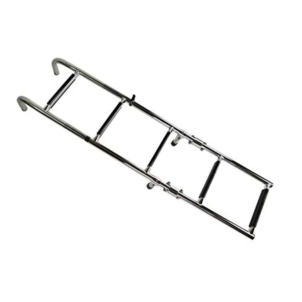 Marine City Sizetainless Sizeteel Marine Grade Boat Yacht 3+2 Sizeteps Foldable Boarding Ladder