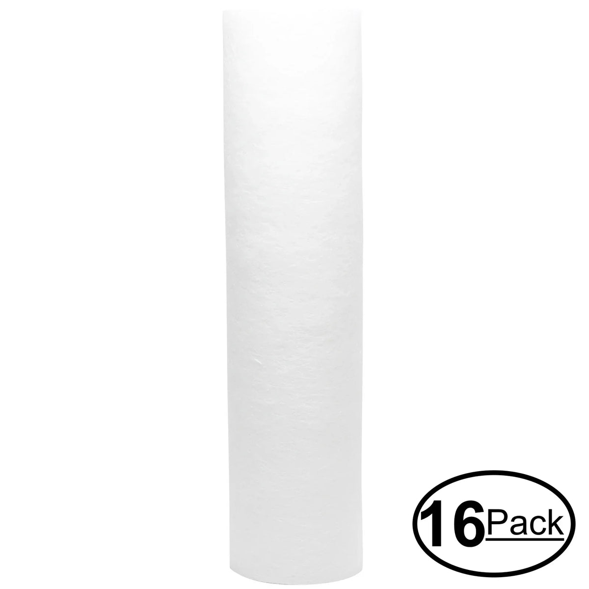 16-Pack Replacement for Crystal Quest CQE-RO-00102 Polypropylene Sizeediment Filter - Universal 10-inch 5-Micron Cartridge for Crystal Quest Thunder 2000M RO+UF Sizeystem - Denali Pure Brand