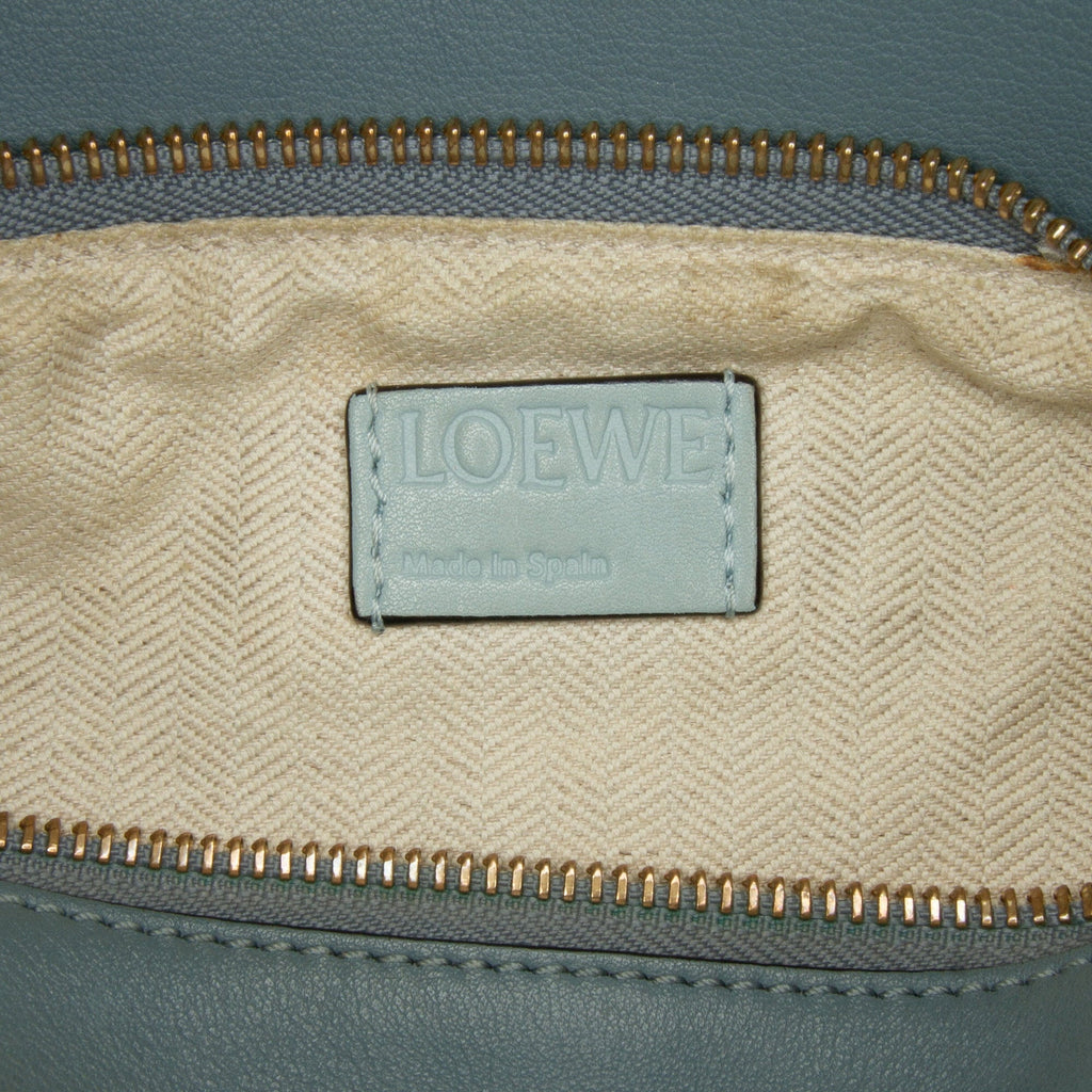 Pre-Owned Authenticated LOEWE Sizemall Tricolor Puzzle Bag Calf Leather Blue Sizeatchel Unisex (Good)