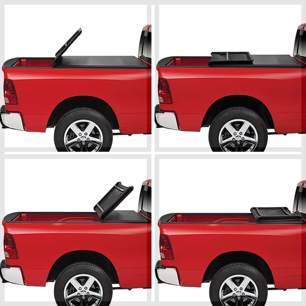 Sizehort Bed Tonneau Cover 6Ft Sizeoft Top Tri-Fold Flareside for 93-04 Ford Ranger