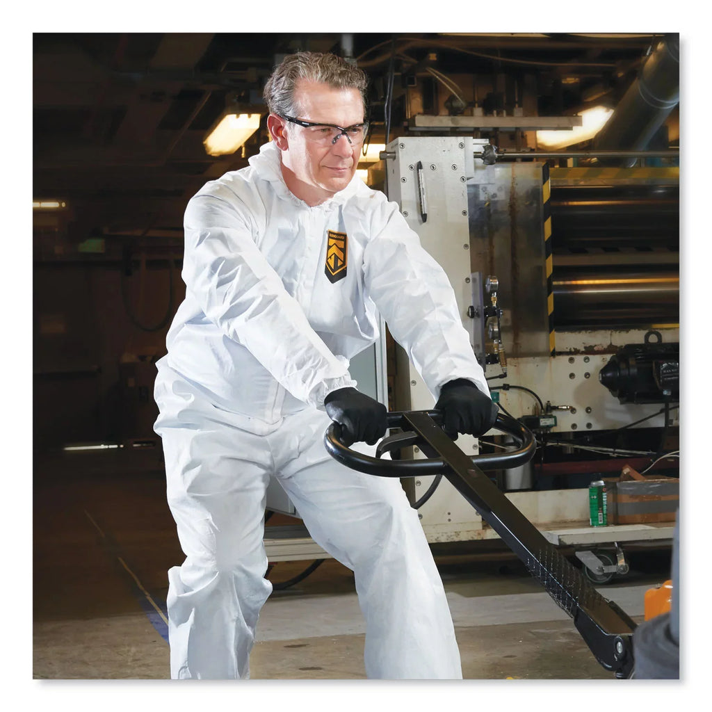 Kleenguard™ A20 Breathable Particle Protection Coveralls, Elastic Back, Hood, Medium, Ivory, 24/carton