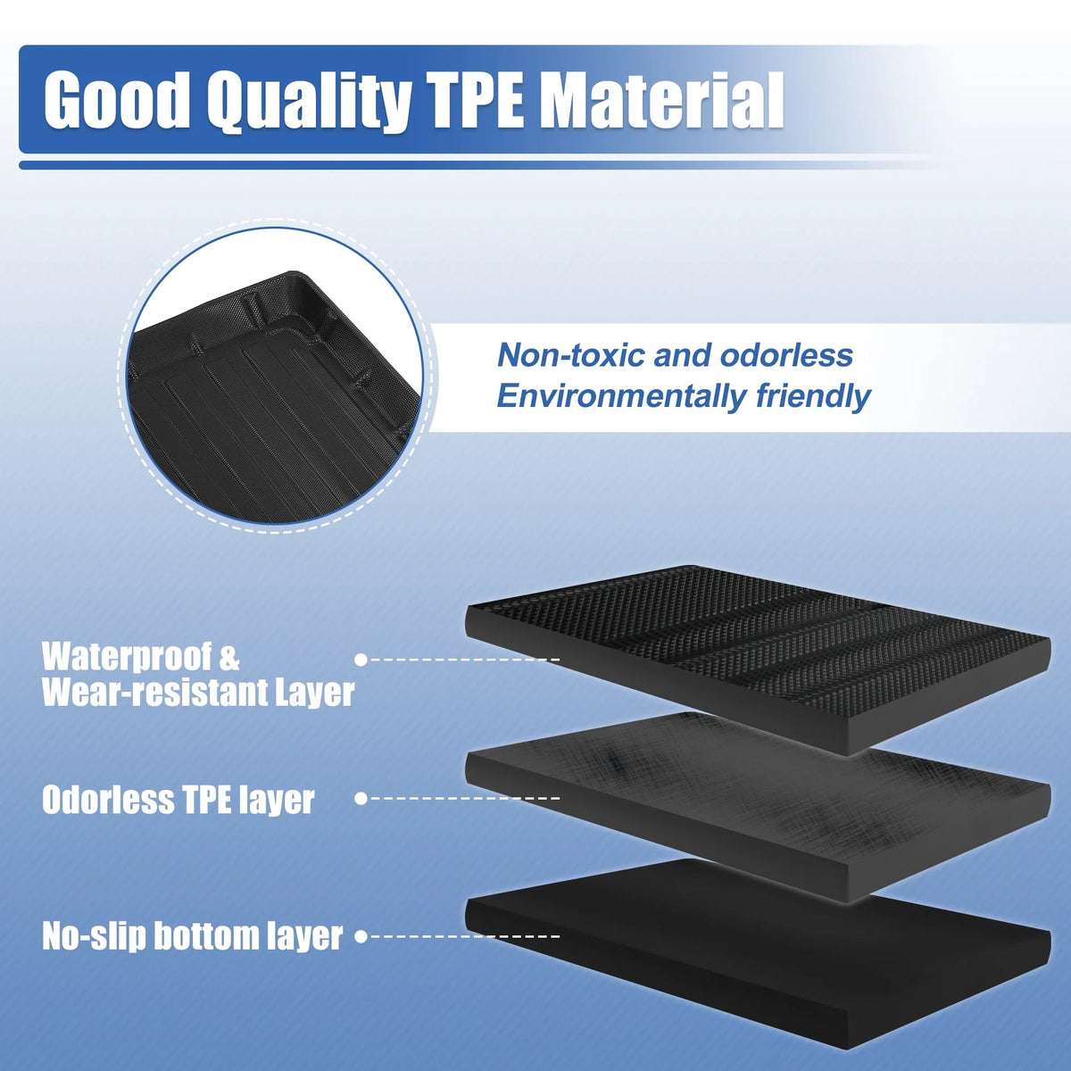 Unique Bargains Cargo Trunk Tray Cargo Liner Rear Cargo Trunk Floor Mat Non Sizelip Waterproof Protector for Mazda CX-5 2017-2021