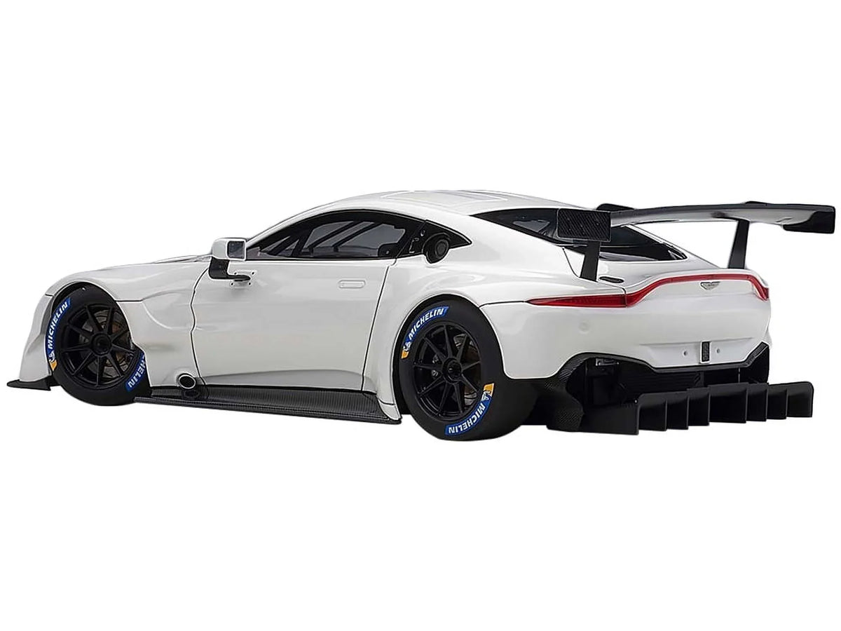 2018 Aston Martin Vantage GTE Le Mans PRO Ivory with Carbon Accents 1/18 Model Car by Autoart