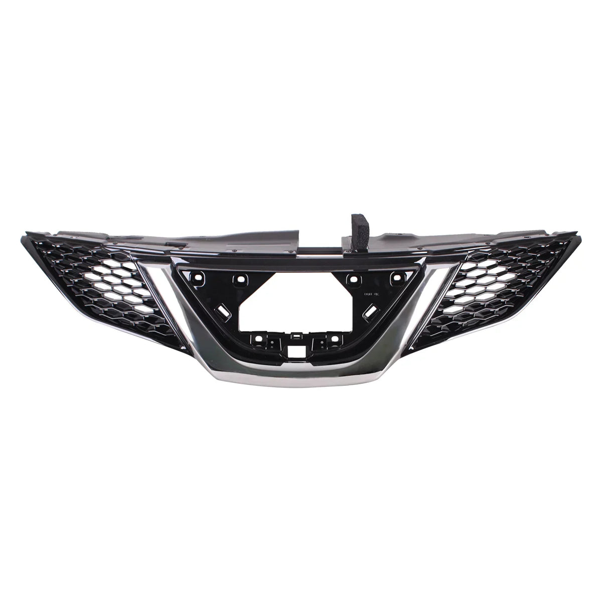 FRONT GRILLE; FOR USizeE WITH CAMERA; PAINTED BLACK WITH CHROME MOLDING;