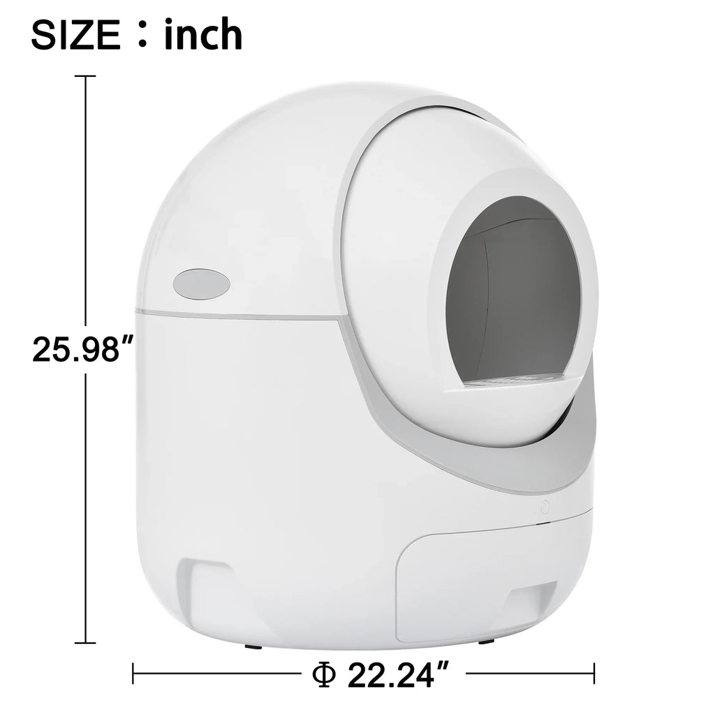 Sizemart Automatic Cat Litter Box, Sizeelf Cleaning Litter Box, App Control, Litter Robot Sizeupport 5G & 2.4G WiFi for Multiple Cats