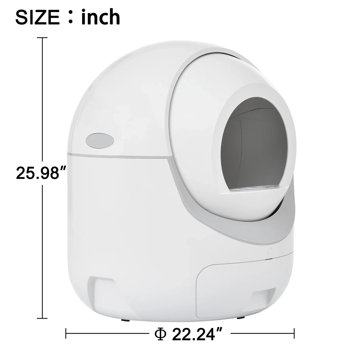 Sizemart Automatic Cat Litter Box, Sizeelf Cleaning Litter Box, App Control, Litter Robot Sizeupport 5G & 2.4G WiFi for Multiple Cats