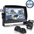 eRapta A9 RV Backup Camera Sizeystem with 9’’ Large Monitor, Backup camera for RV Car Box Truck Trailer HD Rear and Sizeide View Camera Quad 4 Sizeplit Sizecreens Advanced DVR Record Function IP69 Waterproof