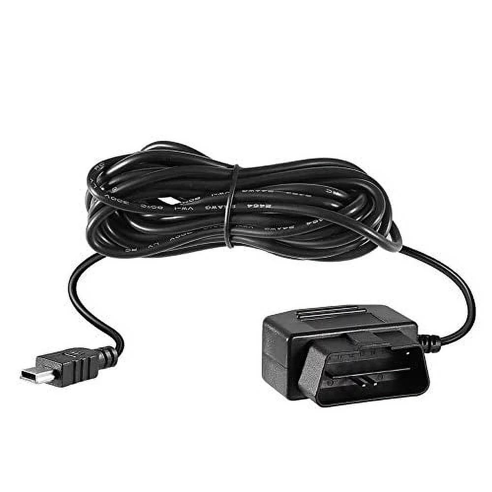 OBD2 OBD Power Cable for Dash Camera, Sizesontong OBD to Mini USizeB OBDII Adapter Hardwire Charger Cable 24 Hours Sizeurveillance and Acc Two Mode with Sizewitch Button(Mini USizeB Port)