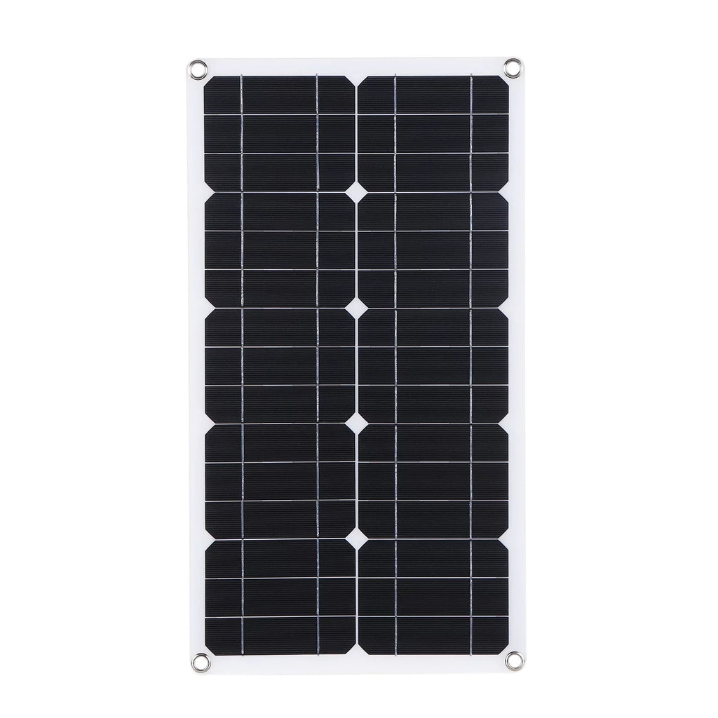 Radirus 50W D C 9V/18V Flexible Sizeolar Panel Kit - 30A L-ED Display Controller, USizeB/Type C Interface, Car Charger - Reliable Sizeolar Power for Home