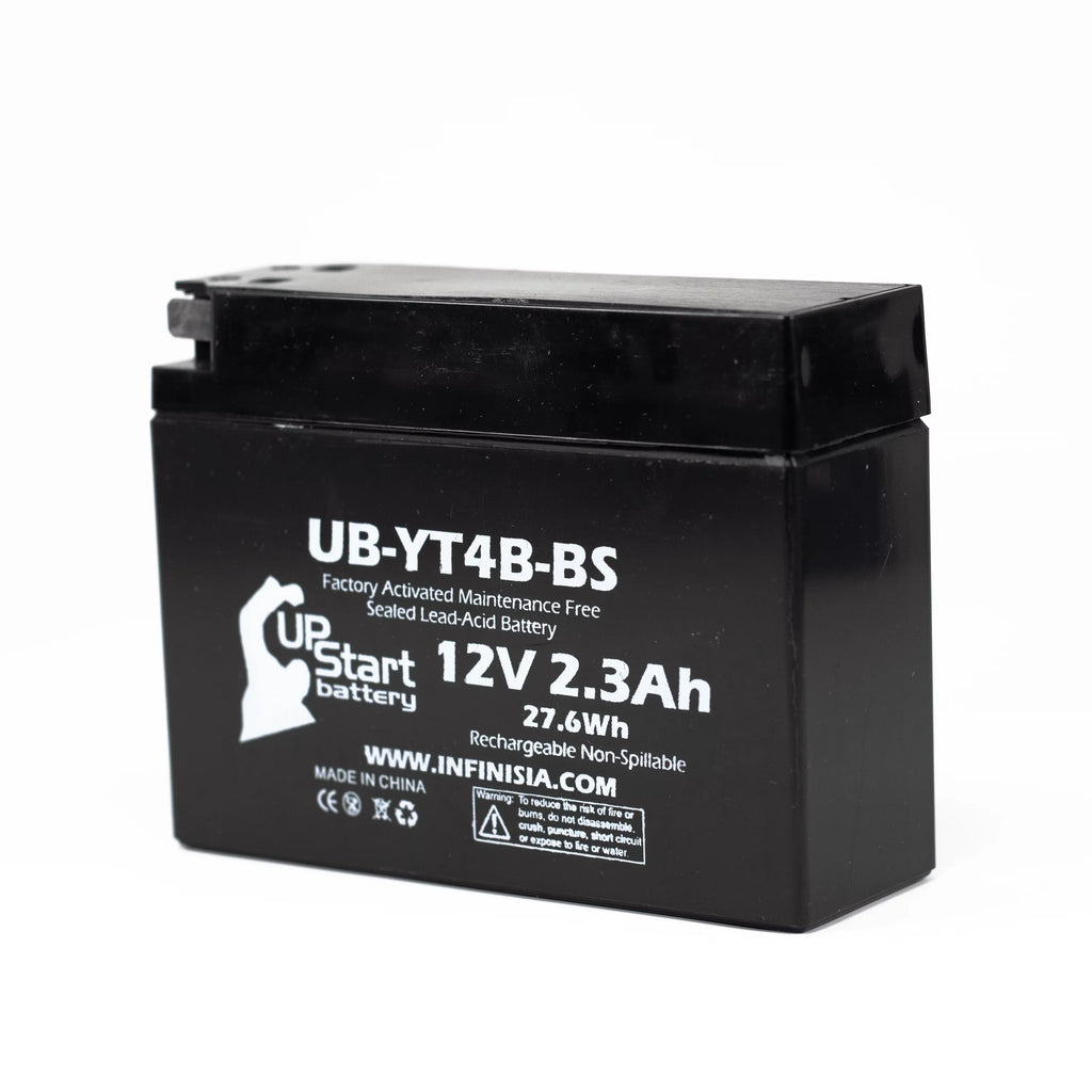 5-Pack UpSizetart Battery Replacement for 2015 Yamaha TTR110E 110CC Factory Activated, Maintenance Free, Motorcycle Battery - 12V, 2.3Ah, UB-YT4B-BSize
