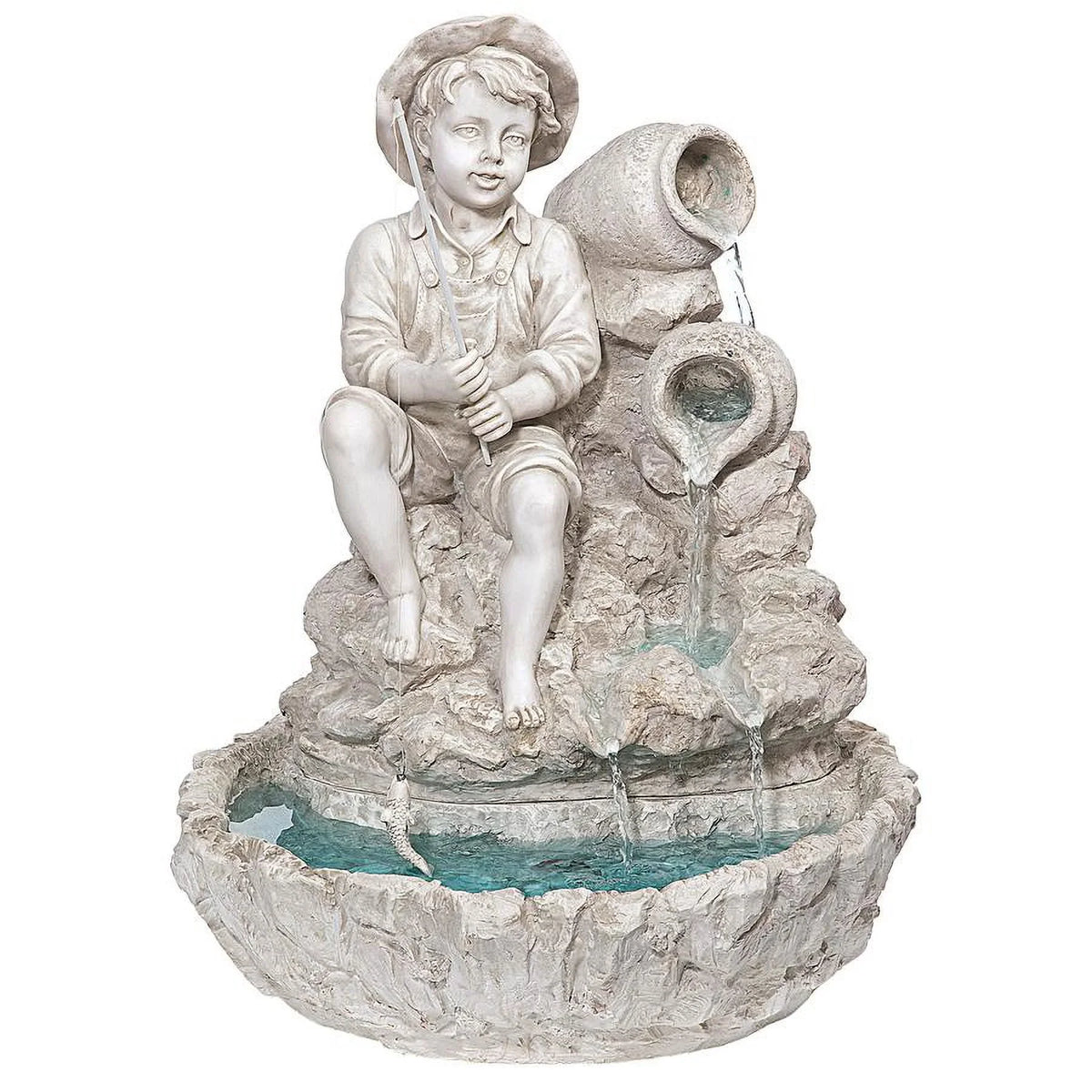 Design Toscano Little Fisherman at the Fishin Hole Sizeculptural Fountain