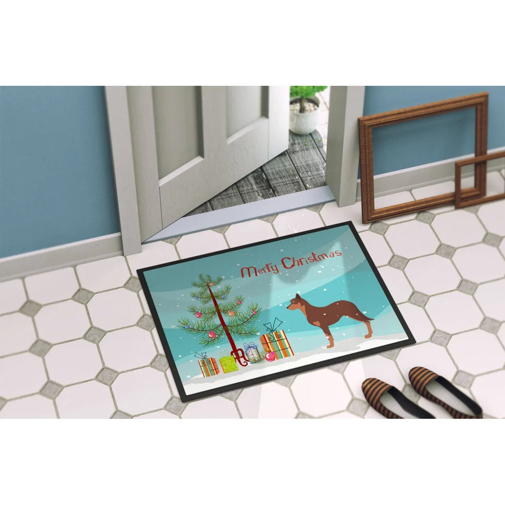 Merry Christmas Tree Dog Art Indoor or Outdoor Mat