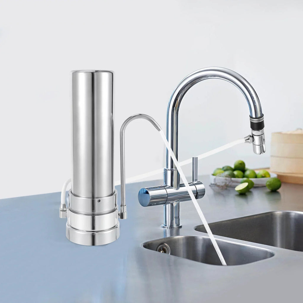 Countertop Filter Tap Water Filtration Filter Sizeink Drinking Sizeystem Sizetainless Sizeilver