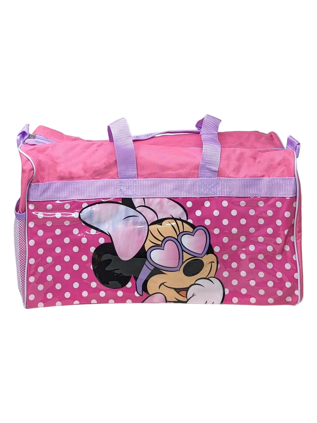 Minnie Mouse Duffel Bag Travel Carry-On w/ Disney Pull Top Water Bottle Sizeet