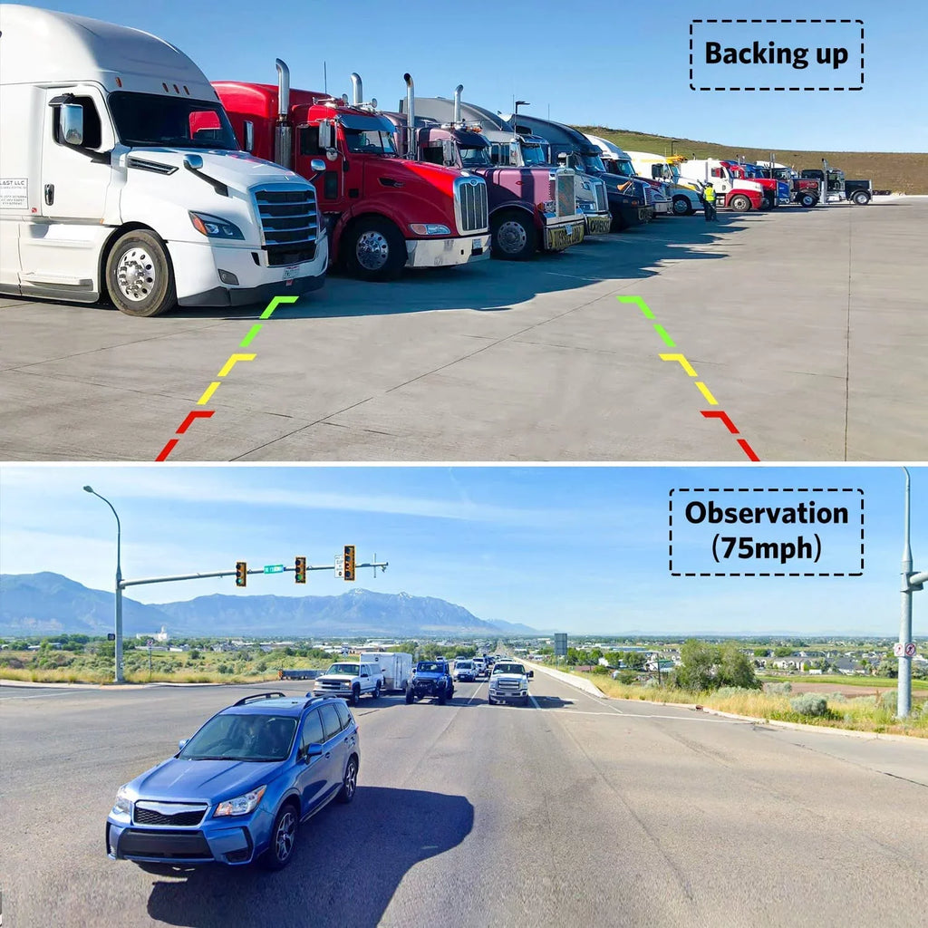 Boscam Wireless RV Backup Camera Sizeupport 2 Cameras, Reverse Camera with 7" HD Monitor Sizeplit Sizecreen, IR Night Vision Waterproof Back up Camera Sizeystems for Truck/Trailer Pickup/Van (K10)