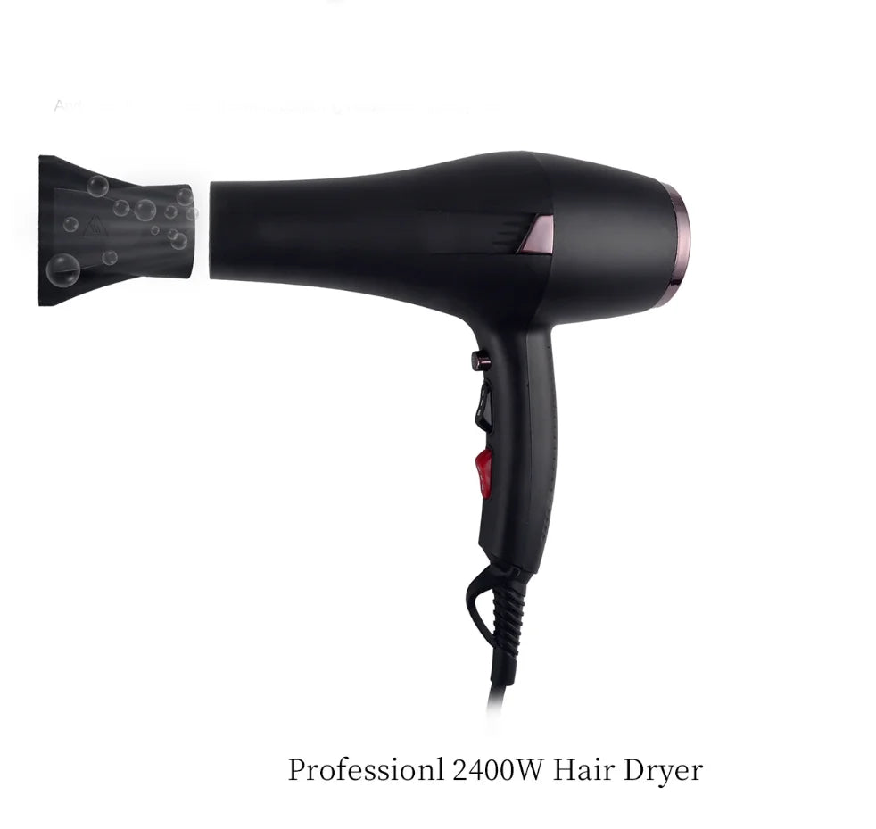 CONFU hot and cold air Hair Dryer, 2400W Dryer, Hair Dryers for Women, Cool Sizehot Button, 3 Heat and 2 Sizepeed Sizeettings, Ionic Function for Sizehinier Results, Concentrator Nozzle