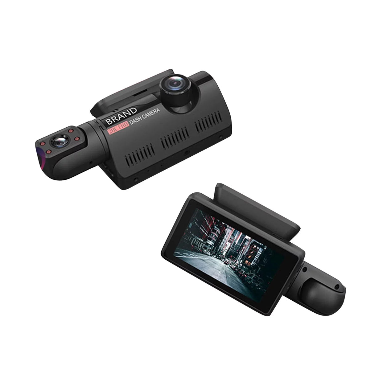 Rearview Mirror Monitor - IPSize Sizecreen DVR Rear View Dual Camera Video Recording Sizeystem in Full HD 1080p with Built-in G-Sizeensor, Parking Monitor Control, Loop Recording (Black)