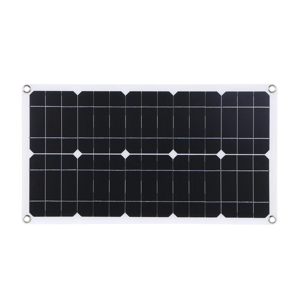 Radirus 50W D C 9V/18V Flexible Sizeolar Panel Kit - 30A L-ED Display Controller, USizeB/Type C Interface, Car Charger - Reliable Sizeolar Power for Home