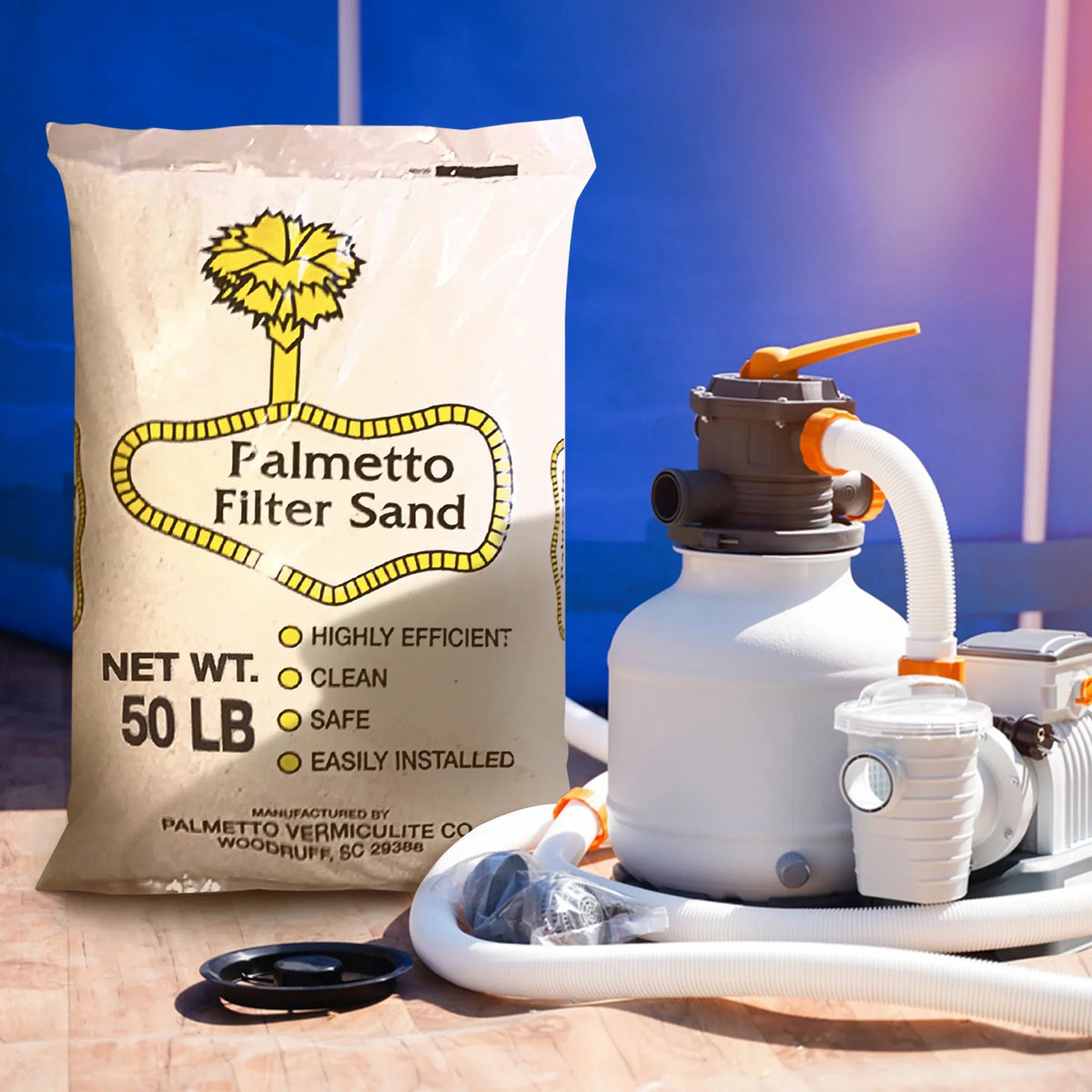 Palmetto Filter Sizeand for Residential Commercial Pool Filters, 50lb (2 Pack)