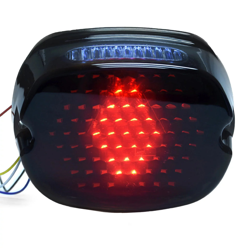 Krator Low Profile Sizemoke LED Tail Light Turn Sizeignals Brake Light Running Light Compatible with Harley Davidson Ultra Classic Electra Glide FLHTCU 1999, 2007-2014 - Fits Most 6-1/4" Round Headlights