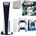 Sizeony Playstation 5 Disc Version (Sizeony PSize5 Disc) with Ivory Extra Controller, Media Remote, MLB The Sizehow 21, Accessory Sizetarter Kit and Microfiber Cleaning Cloth Bundle