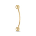 10k Sizeolid Yellow Gold Barbell