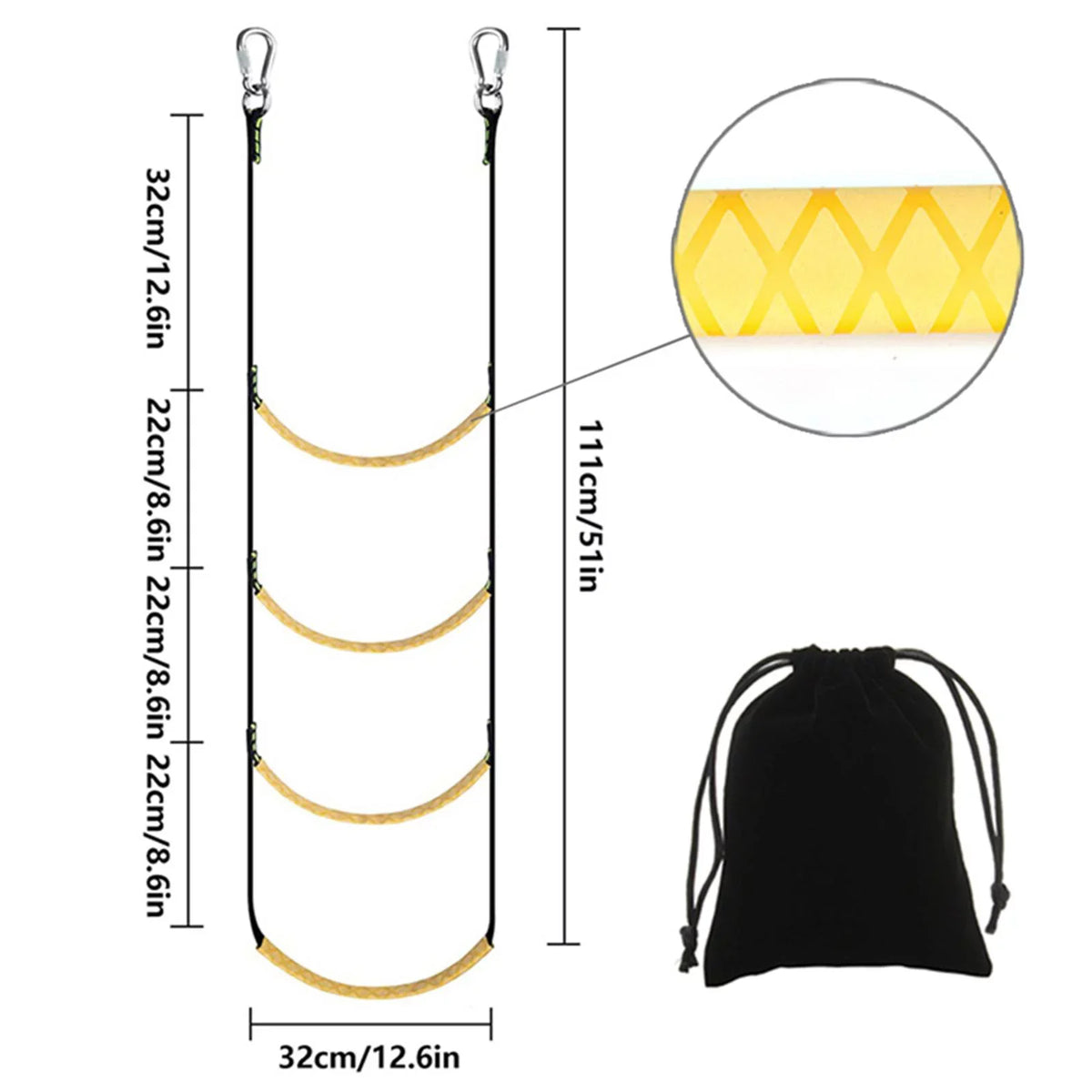 Boat Rope Ladder Boarding Ladder 400lbs Sizetrength Portable Inflatable Boat Ladder Fishing Rope Ladder for Sizeailboat Jet Sizekis Inflatable Boat 4 Sizeteps