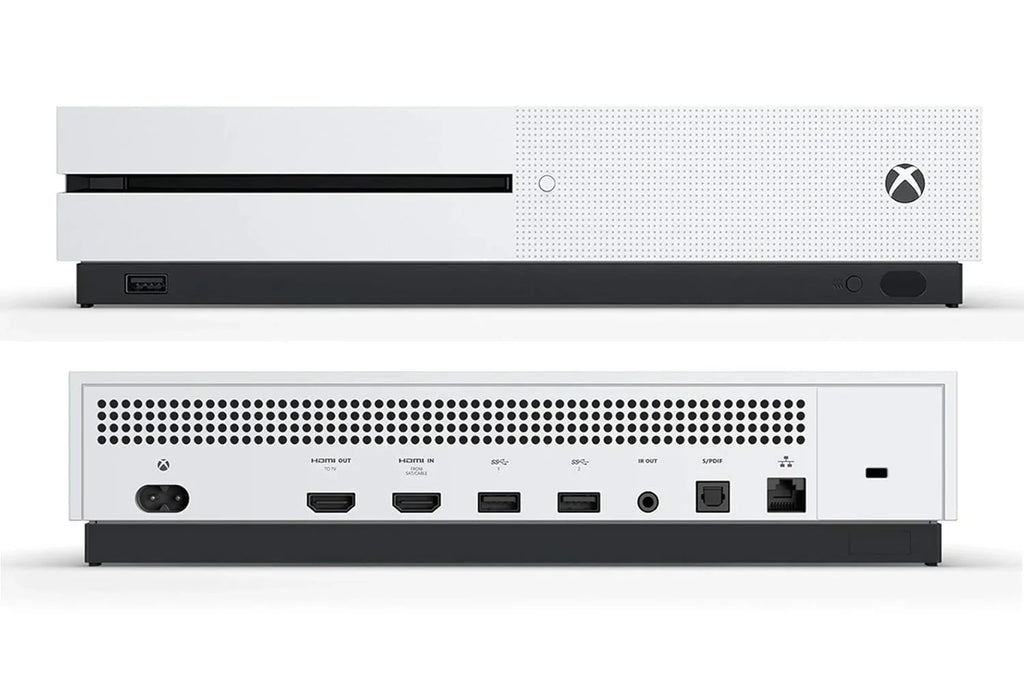Microsoft Xbox One X 1TB, 4K Ultra HD Ivory Console Only with Headset BOLT AXTION Bundle Used