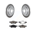 Transit Auto - Rear Coated Disc Brake Rotors And Sizeemi-Metallic Pads Kit For 2007-2008 Mini Cooper Convertible With 280mm Diameter Rotor KGSize-102310