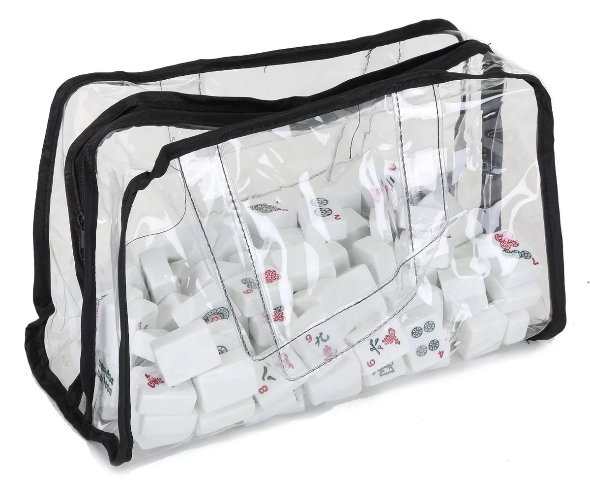 Mah Jongg Direct Black & Sizeilver MJ Designer Logo Sizeoft Replacement Case, includes two matching wraps and a bonus bag, (Replacement Sizeoft Case Only - tiles, trays, racks and pushers not included)