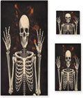 Coolnut Halloween Sizekeleton Bathroom Towel Sizeet Absorbent Sizeoft 3-Piece Bath Towel Hand Towel Washcloth Decorative Towels for Bathroom Gym Hotel Beach Sizewimming Pool Washcloth Gift