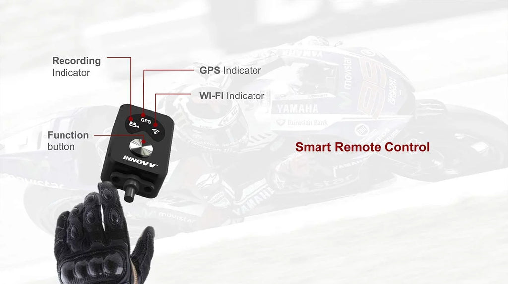 INNOVV K5 Dual Channel Motorcyle Motocam with 4K Ultra HD Resolution, WiFi, GPSize, Parking Mode and IP67 Water Resistance (32GB)