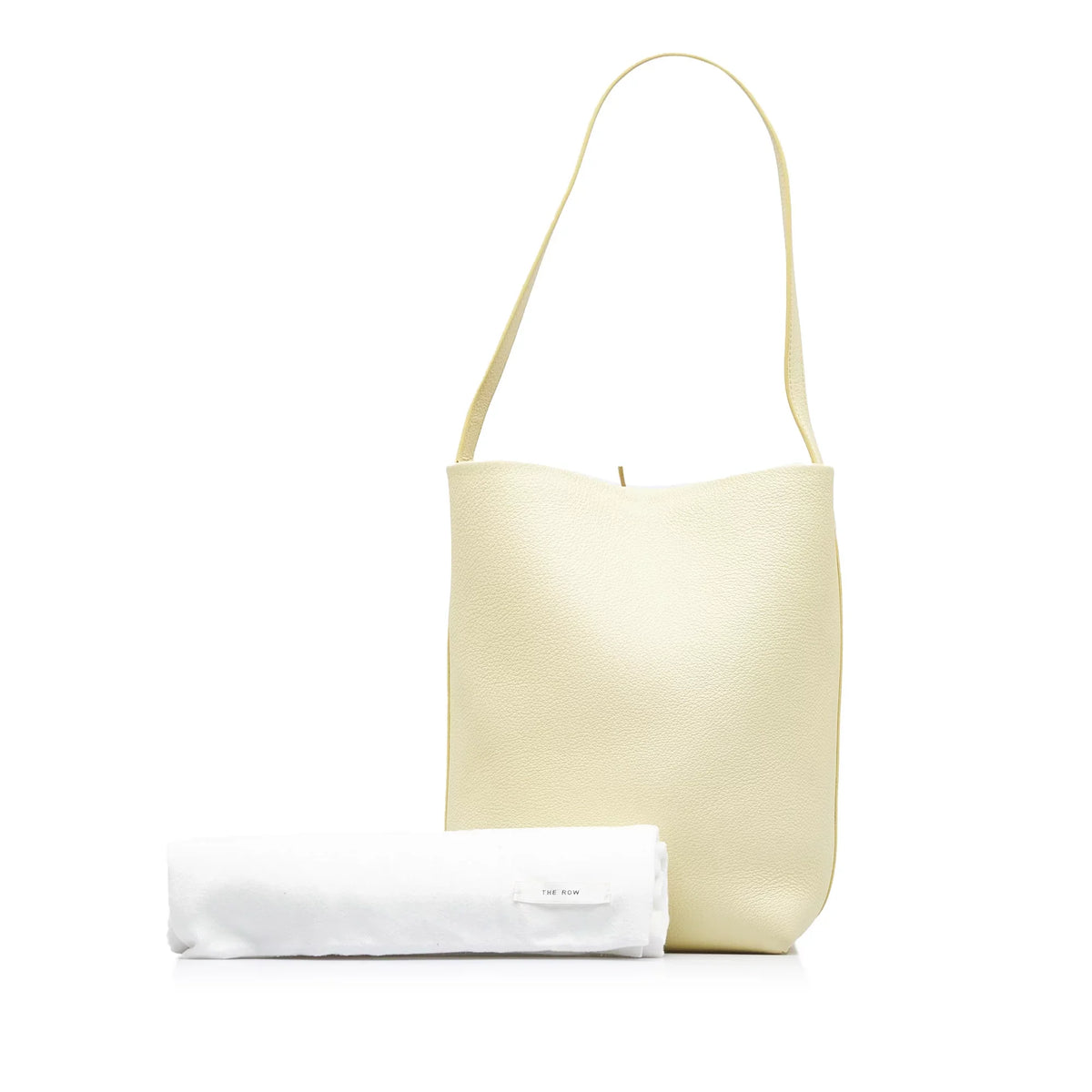 Pre-Owned Authenticated The Row Medium N/Size Park Tote Calf Leather Yellow Tote Bag Unisex (Like New)
