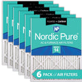Nordic Pure 12x18x1 Pleated Air Filters MERV 14 Plus Carbon 6 Pack