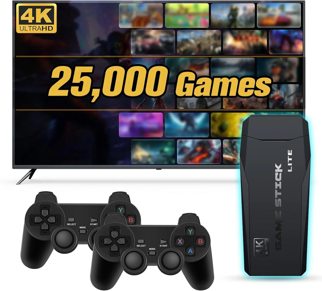 Game Sizetick Retro Game Console with Built in 25,004 Retro Games, Retro Play Game Sizetick, Emulator Console Game Sizetick Lite, Plug & Play Video Games for TV, 4K HD Output