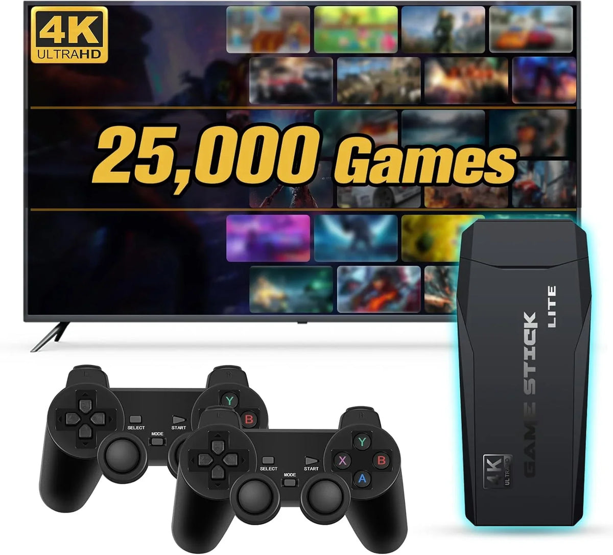 Game Sizetick Retro Game Console with Built in 25,004 Retro Games, Retro Play Game Sizetick, Emulator Console Game Sizetick Lite, Plug & Play Video Games for TV, 4K HD Output