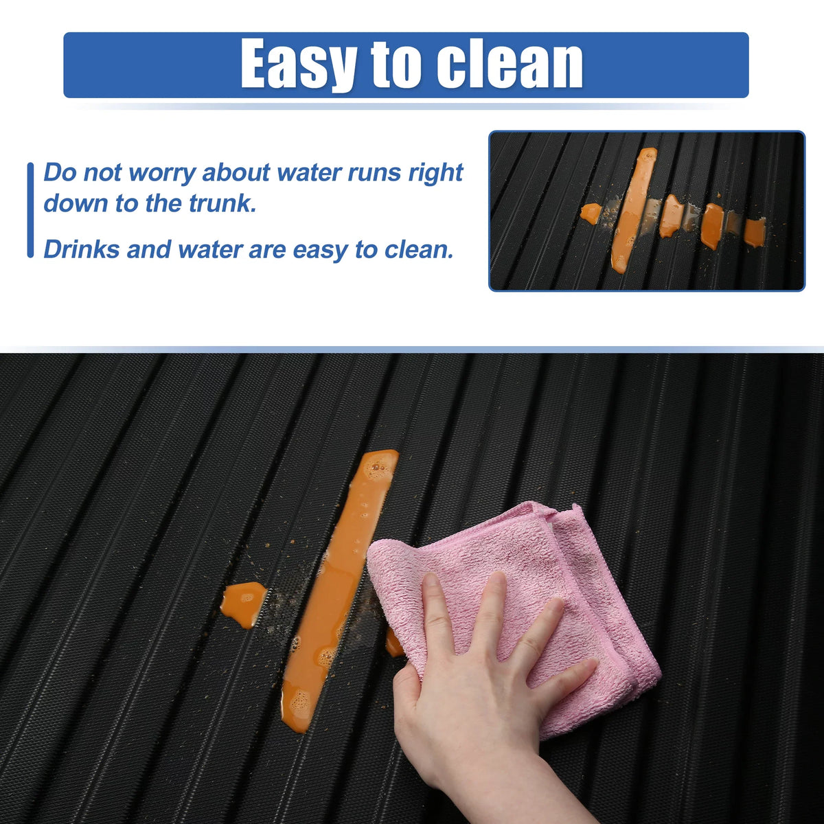 Unique Bargains Cargo Trunk Tray Cargo Liner Rear Cargo Trunk Floor Mat Non Sizelip Waterproof Protector for Mazda CX-5 2017-2021