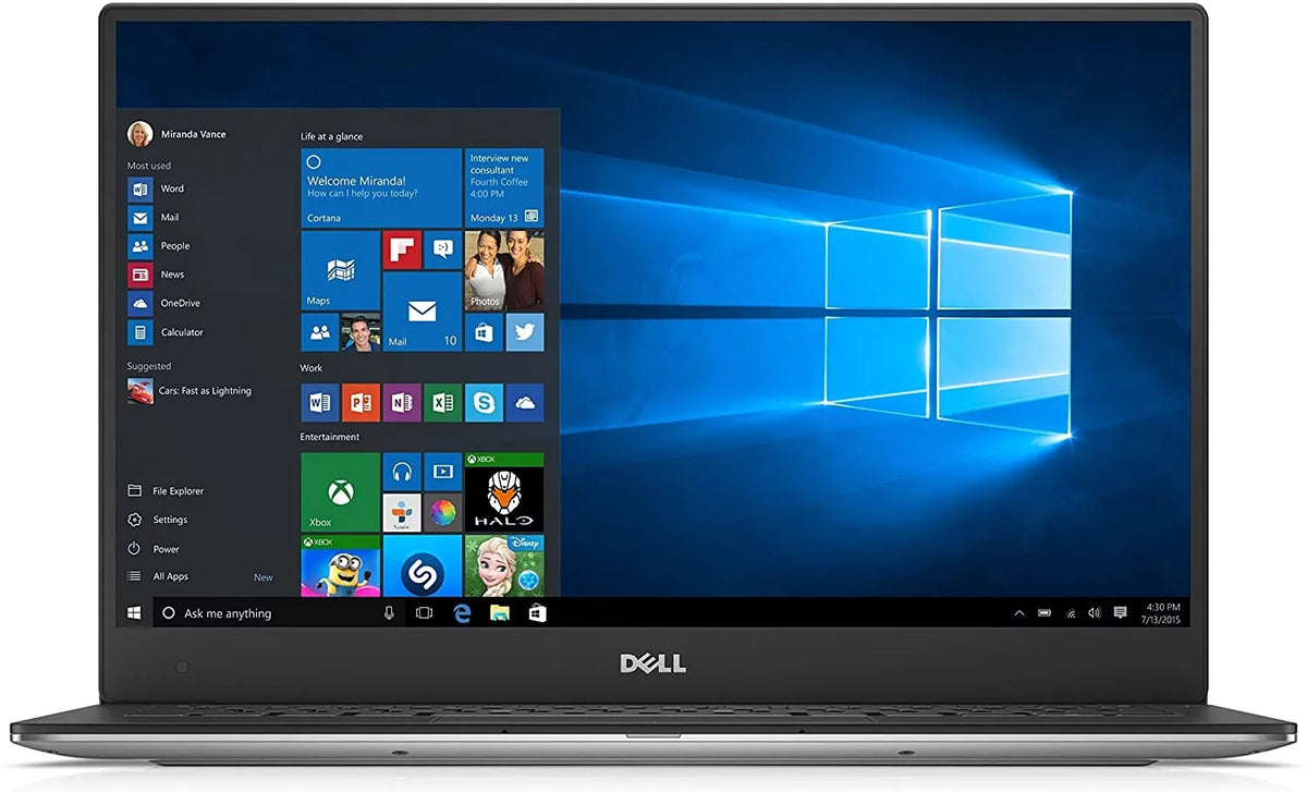 Dell XPSize 9350 13.3-Inch Laptop Intel Core i5-6200U 8GB 128GB SizeSizeD Windows 10 Pro