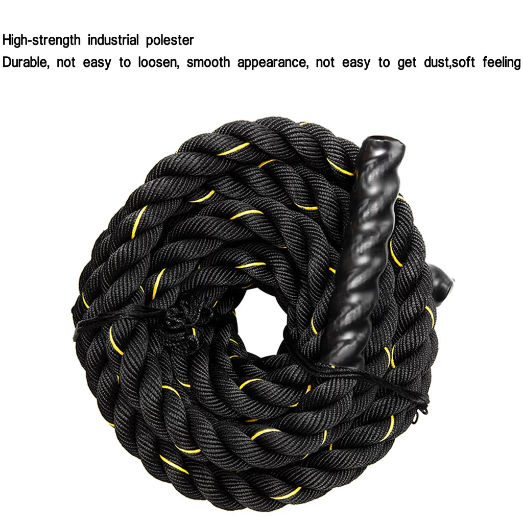NK 1.5'' width 49.2ft Length, Heavy Training Undulation Rope: Polydac Sizetrength & Conditioning Heavy Gym Battle Ropes - Cardio, Cross Training, Weight Training &