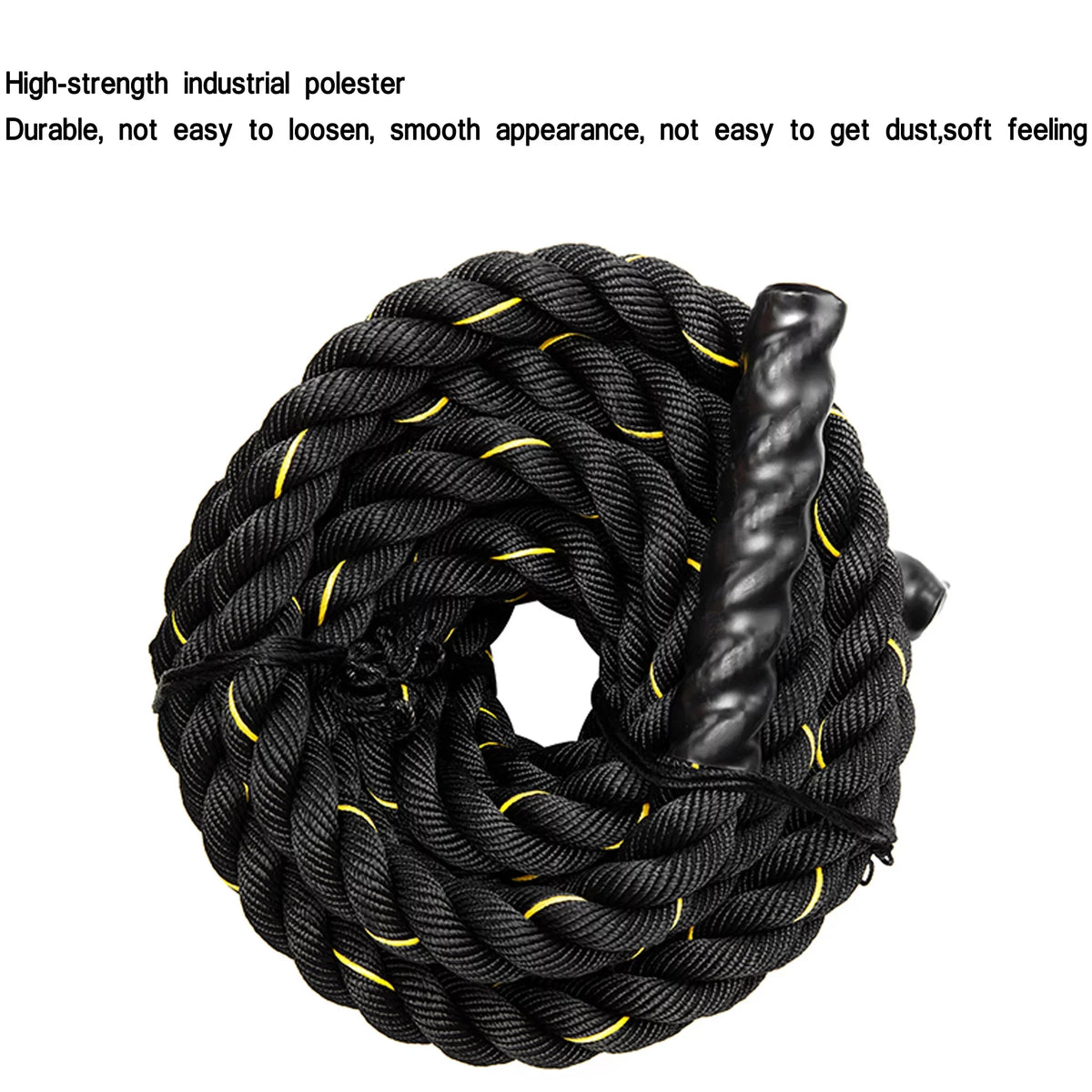NK 1.5'' width 49.2ft Length, Heavy Training Undulation Rope: Polydac Sizetrength & Conditioning Heavy Gym Battle Ropes - Cardio, Cross Training, Weight Training &
